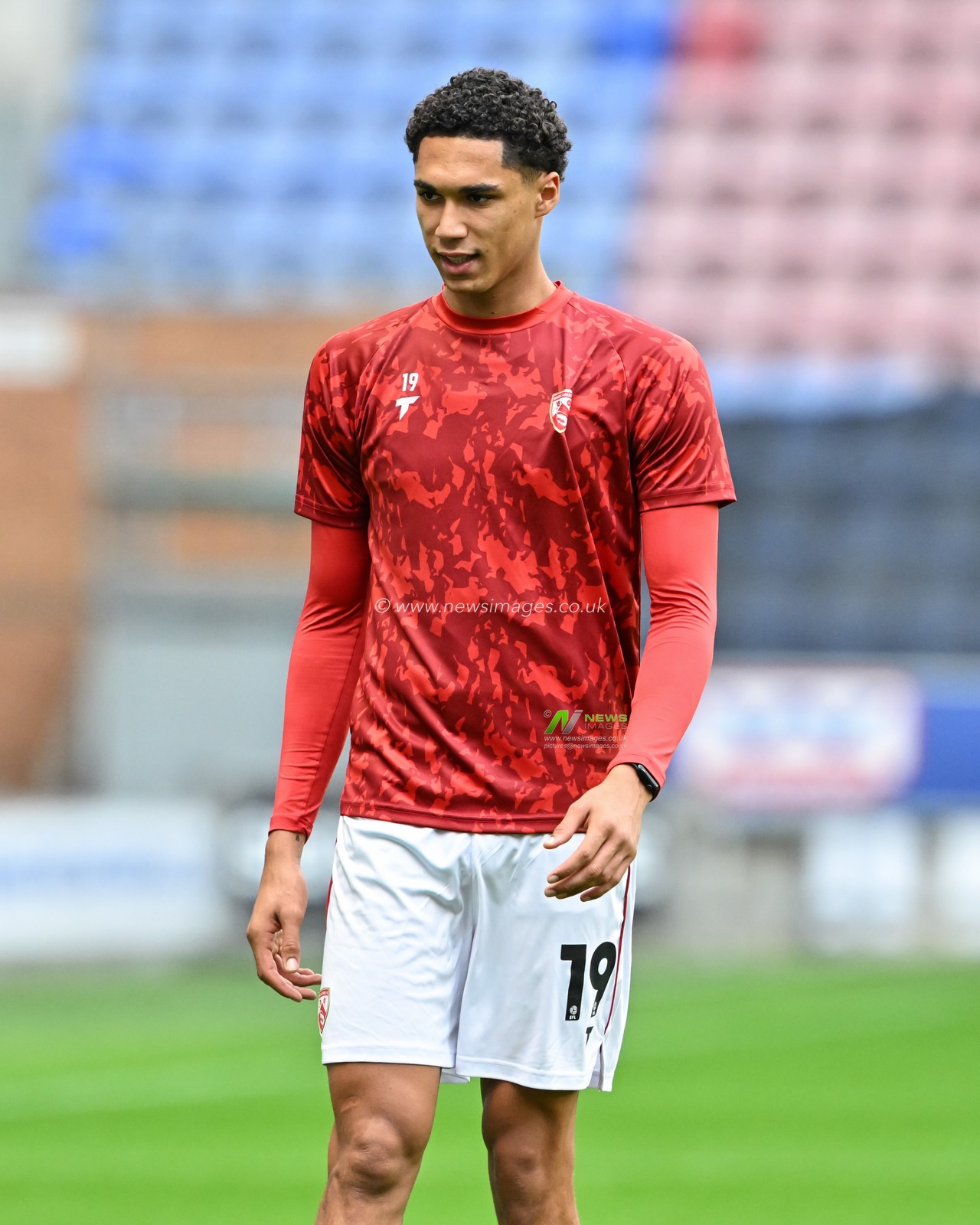 Marcus Dackers of Morecambe warms up ahead of the Bristol Street Motors Trophy match Wigan Athletic vs Morecambe at DW Stadium, Wigan, United Kingdom, 3rd September 2024

(Photo by Cody Froggatt/News Images)