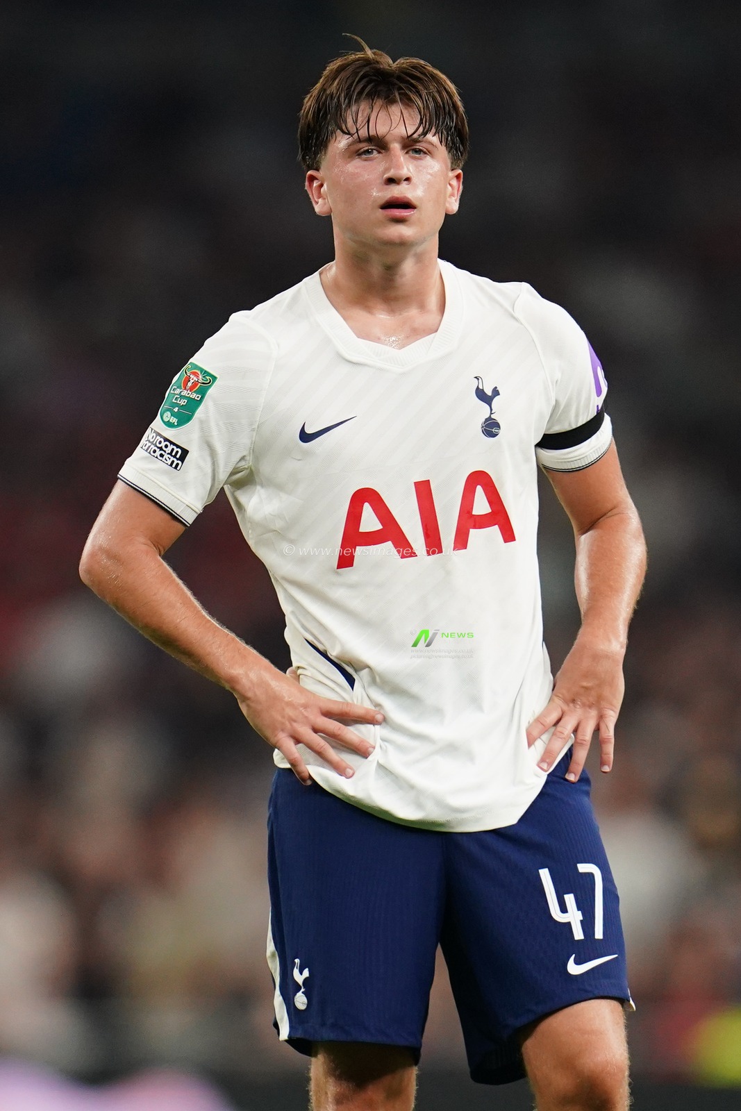 Mikey Moore of Tottenham Hotspur during the Carabao Cup round 2 match Tottenham Hotspur vs Charlton Athletic at Tottenham Hotspur Stadium, London, United Kingdom on 26 August 2026

(Photo by Harvey Murphy/News Images)