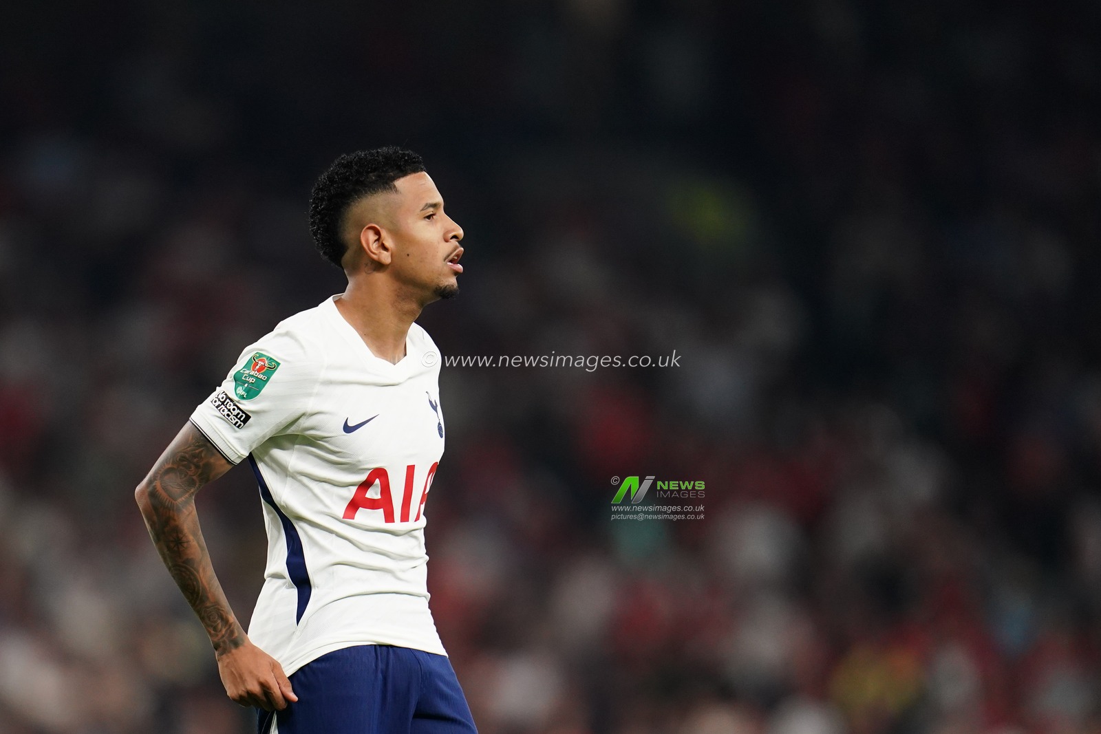 Savio of Tottenham Hotspur during the Carabao Cup round 2 match Tottenham Hotspur vs Charlton Athletic at Tottenham Hotspur Stadium, London, United Kingdom on 26 August 2026

(Photo by Harvey Murphy/News Images)