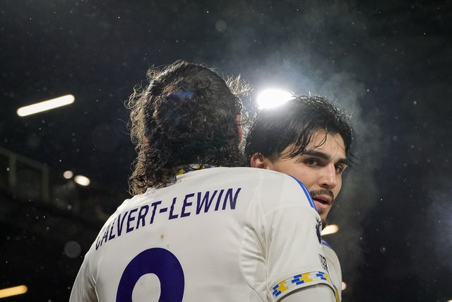 Dominic Calvert-Lewin of Leeds United celebrates his goal to make it  3-0 with Pascal Struijk of Leeds United during the Premier League match Leeds United vs Nottingham Forest at Elland Road, Leeds, United Kingdom on 06 February 2026

(Photo by Maynard Manyowa/News Images)