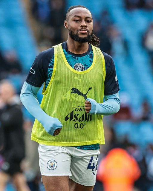 Antoine Semenyo of Manchester City in the pregame warmup session during the Premier League match Manchester City vs Crystal Palace at Etihad Stadium, Manchester, United Kingdom on 13 May 2026

(Photo by Mark Cosgrove/News Images)