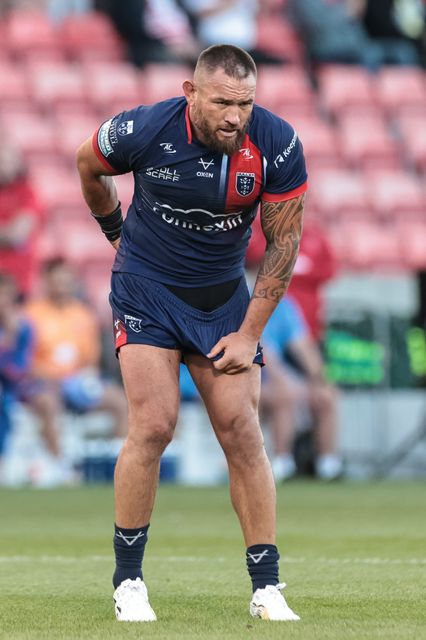 Jared Waerea-Hargreaves of Hull KR during the Betfred Super League Round 20 Salford Red Devils vs Hull KR at Salford Community Stadium, Eccles, United Kingdom, 31st July 2025

(Photo by Mark Cosgrove/News Images)