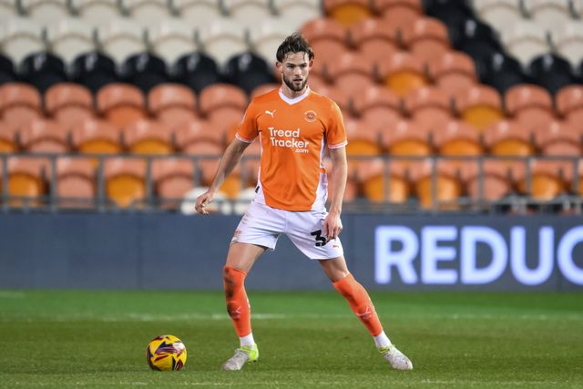 Dan Sassi of Blackpool in action during the Vertu Trophy match Blackpool vs Aston Villa U21 at Bloomfield Road, Blackpool, United Kingdom, 17th December 2024

(Photo by Craig Thomas/News Images)