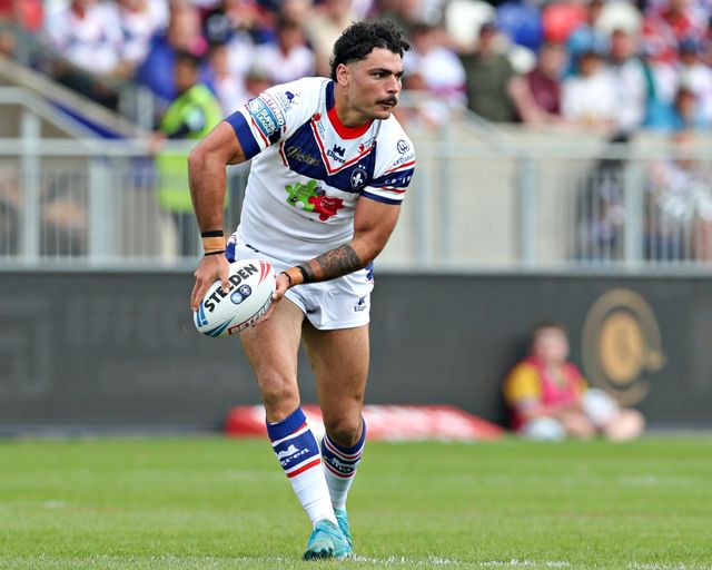 Mathieu Cozza of Wakefield Trinity during the Betfred Super League Round 14 match Wakefield Trinity vs Leigh Leopards at DIY Kitchens Stadium, Wakefield, United Kingdom, 15th June 2025

(Photo by Sam Eaden/News Images)