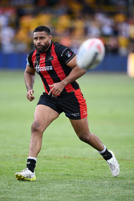 Toafofoa Sipley of Warrington Wolves during the Betfred Super League round 21 match Castleford Tigers vs Warrington Wolves at OneBore Stadium, Castleford, Untied Kingdom on 01 August 2026

(Photo by Ben Roberts/News Images)
