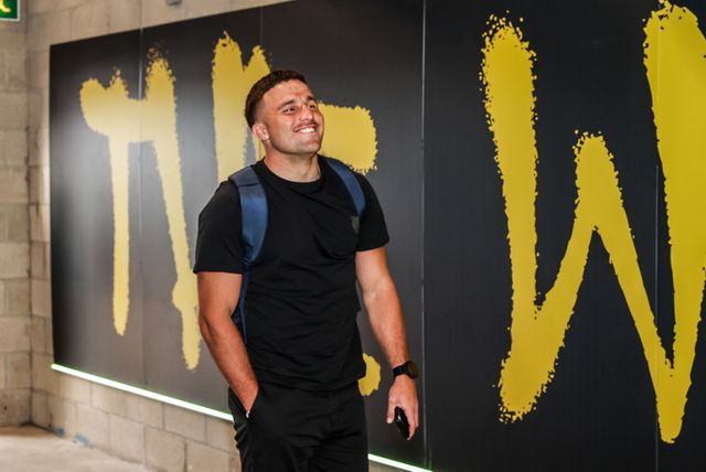 Josh Smith of Warrington Wolves arrives during the Betfred Super League round 13 match Warrington Wolves vs Hull FC at The Halliwell Jones Stadium, Warrington, United Kingdom on 05 June 2026

(Photo by Alfie Cosgrove/News Images)