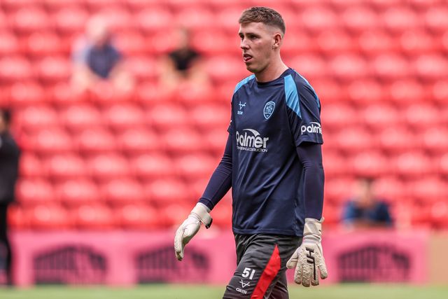 Barnsley goalkeeper Kieran Flavell in the pregame warmup session during the Sky Bet League One match Barnsley vs Bromley at Oakwell, Barnsley, United Kingdom on 15 August 2026

(Photo by Alfie Cosgrove/News Images)
