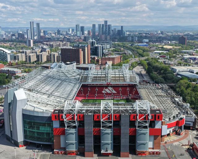 An aerial view of Old Trafford during the Premier League match Manchester United vs Brentford at Old Trafford, Manchester, United Kingdom on 27 April 2026

(Photo by Mark Cosgrove/News Images)