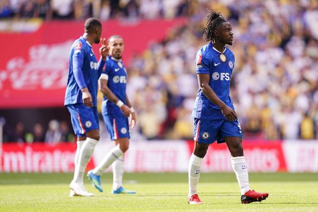 Romeo Lavia of Chelsea looks on during the Emirates FA Cup Semi-Final match Chelsea vs Leeds United at Wembley Stadium, London, United Kingdom on 26 April 2026

(Photo by Harvey Murphy/News Images)