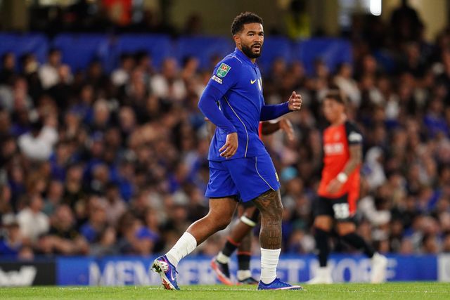 Reece James of Chelsea during the Carabao Cup round 2 match Chelsea vs Luton Town at Stamford Bridge, London, United Kingdom on 27 August 2026

(Photo by Harvey Murphy/News Images)