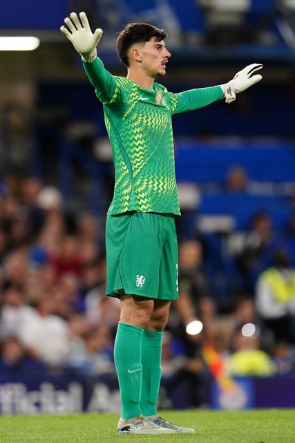 Chelsea goalkeeper Mike Penders during the Carabao Cup round 2 match Chelsea vs Luton Town at Stamford Bridge, London, United Kingdom on 27 August 2026

(Photo by Harvey Murphy/News Images)