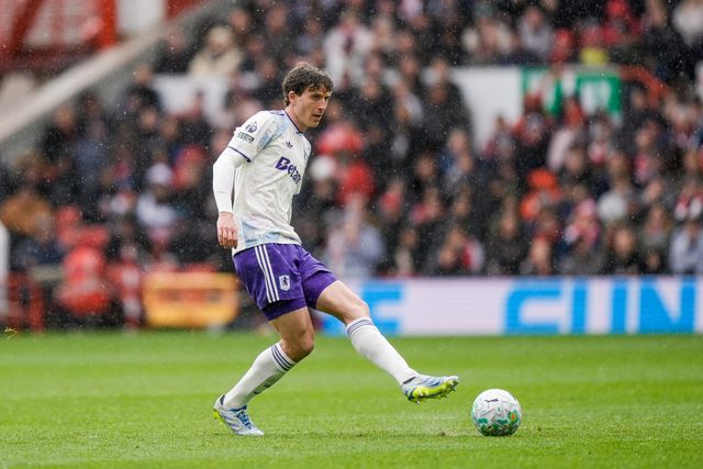Pau Torres of Aston Villa passes the ball  during the Premier League match Nottingham Forest vs Aston Villa at City Ground, Nottingham, United Kingdom on 12 April 2026

(Photo by Maynard Manyowa/News Images)