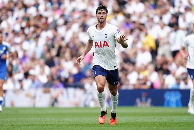 Marcos Senesi of Tottenham Hotspur during the pre-season friendly match Tottenham Hotspur vs Hoffenheim at Tottenham Hotspur Stadium, London, United Kingdom on 15 August 2026

(Photo by Harvey Murphy/News Images)