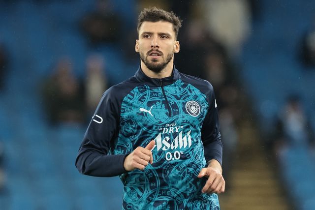 Ruben Dias of Manchester City in the pregame warmup session in the pregame warmup session during the Premier League match Manchester City vs Fulham at Etihad Stadium, Manchester, United Kingdom on 11 February 2026

(Photo by Mark Cosgrove/News Images)