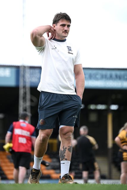 Liam Byrne of Warrington Wolves looks on prior to the Betfred Super League round 21 match Castleford Tigers vs Warrington Wolves at OneBore Stadium, Castleford, Untied Kingdom on 01 August 2026

(Photo by Ben Roberts/News Images)
