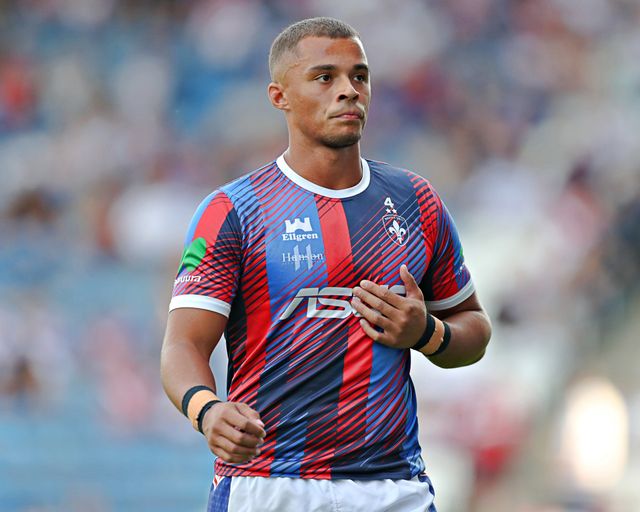 Corey Hall of Wakefield Trinity before the Betfred Super League round 19 match Huddersfield Giants vs Wakefield Trinity at the Accu Stadium, Huddersfield, United Kingdom, 18th July 2025

(Photo by Sam Eaden/News Images)