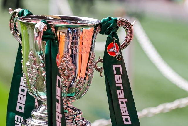 The Carabao Cup trophy during the Carabao Cup Final match Arsenal vs Manchester City at Emirates, London, United Kingdom on 22 March 2026

(Photo by Alfie Cosgrove/News Images)