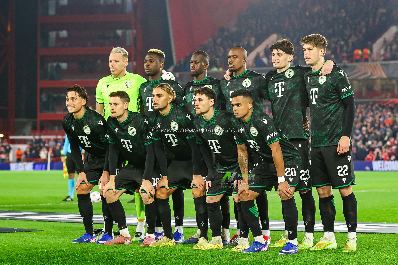 Ferencvaros pre-match team photo prior to kick off during the UEFA Europa League Matchday 8 of 8 Nottingham Forest vs Ferencvaros at City Ground, Nottingham, United Kingdom, 29th January 2026

(Photo by Alfie Cosgrove/News Images)