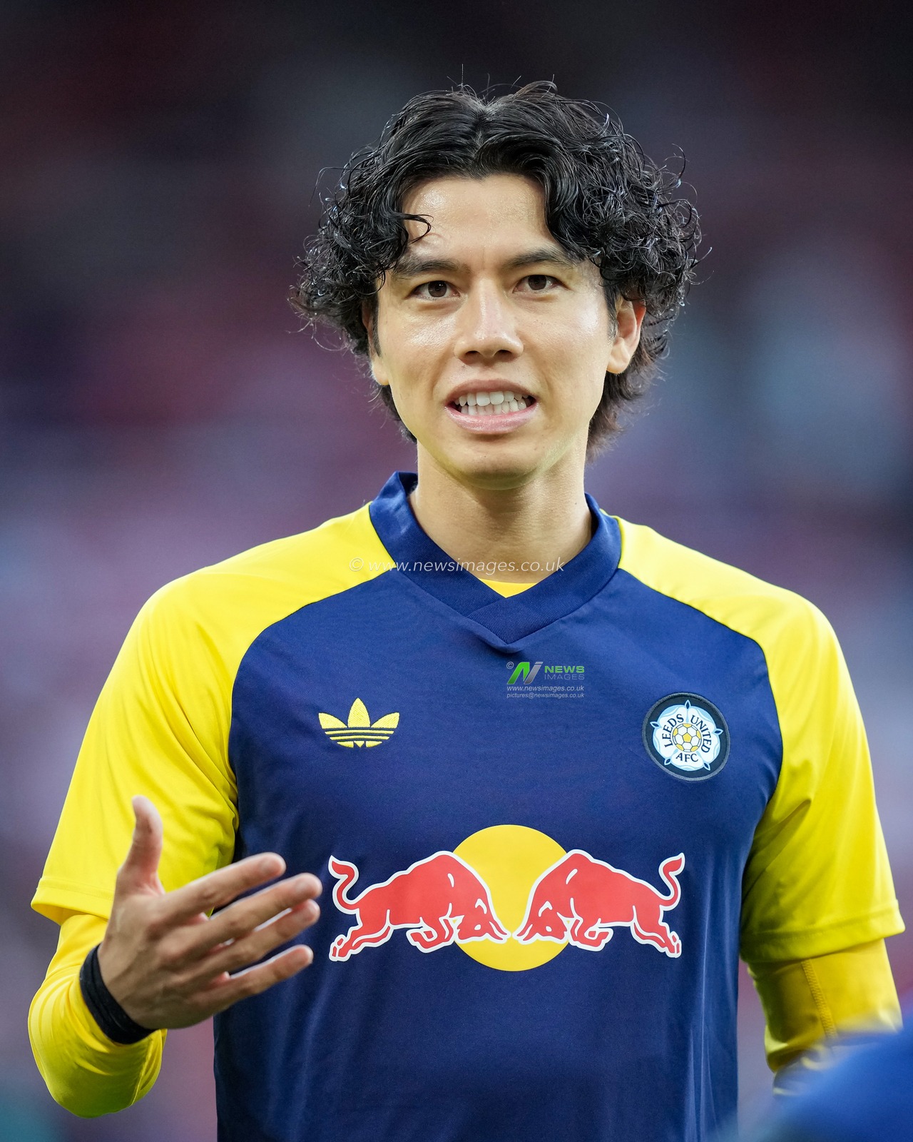 Ao Tanaka of Leeds United in the pregame warmup session  during the Carabao Cup round 2 match Nottingham Forest vs Leeds Rhinos at City Ground, Nottingham, United Kingdom on 25 August 2026

(Photo by Maynard Manyowa/News Images)
