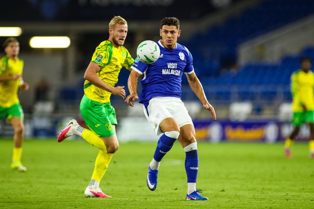 Yousef Salech of Cardiff City during the Carabao Cup round 2 match Cardiff City vs Norwich City at Cardiff City Stadium, Cardiff, United Kingdom on 25 August 2026

(Photo by Andrew Lewis/News Images)