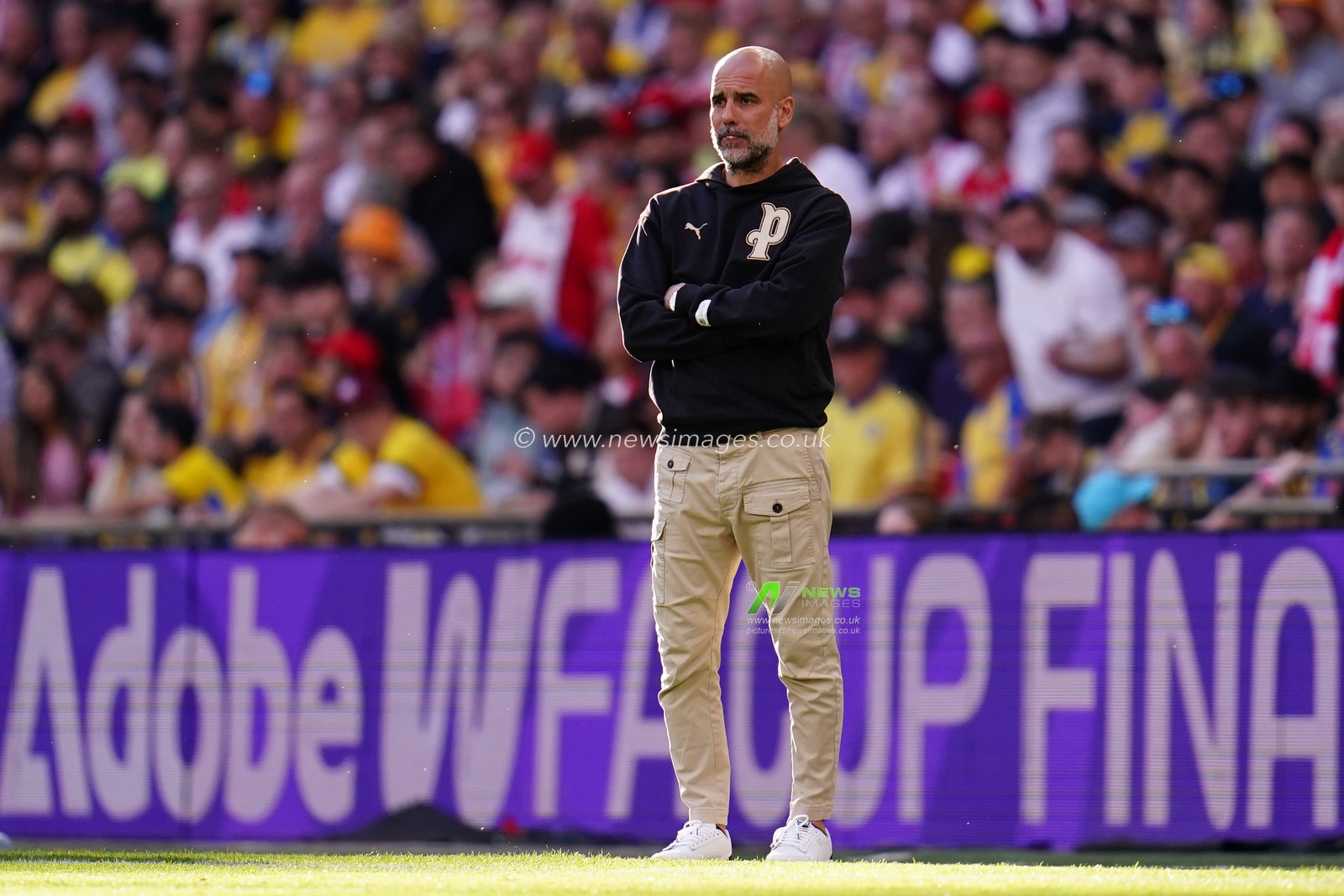 Josep Guardiola manager of Manchester City during the Emirates FA Cup Semi-Final match Manchester City vs Southampton at Wembley Stadium, London, United Kingdom on 25 April 2026

(Photo by Harvey Murphy/News Images)