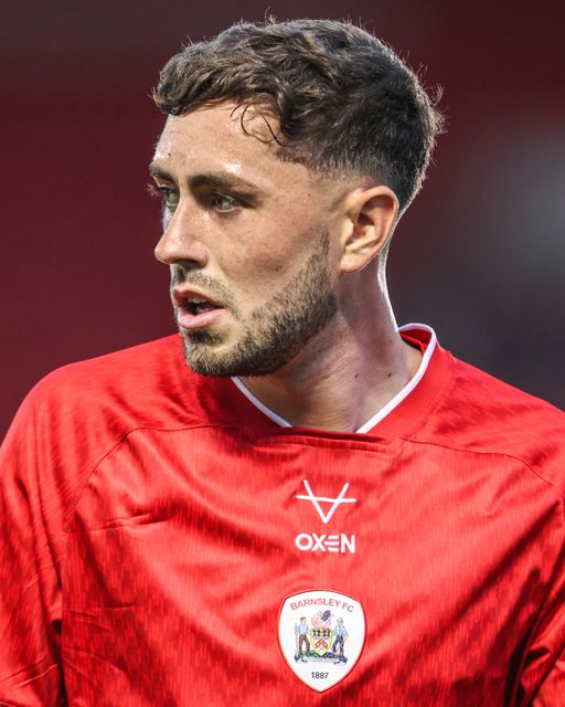 Corey O'Keeffe of Barnsley during the Carabao Cup round 2 match Barnsley vs Crewe Alexandra at Oakwell, Barnsley, United Kingdom on 25 August 2026

(Photo by Alfie Cosgrove/News Images)