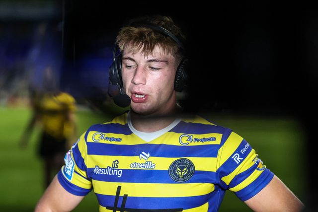 Ewan Irwin of Warrington Wolves speaks in the post match press conference during the Betfred Super League round 23 match Warrington Wolves vs York Knights at The Halliwell Jones Stadium, Warrington, United Kingdom on 13 August 2026

(Photo by Alfie Cosgrove/News Images)