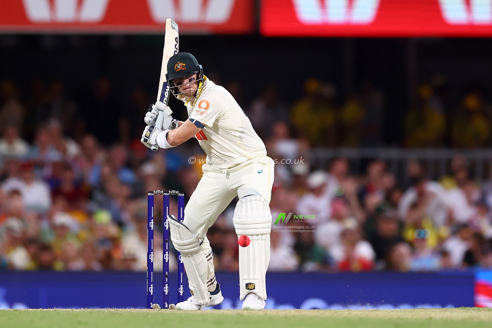 Steve Smith of Australia bats during the NRMA Insurance Ashes Second Test Day 2 Australia vs England at The Gabba, Brisbane Cricket Ground, Brisbane, Australia, 5th December 2025

(Photo by Pat Hoelscher/News Images)

*** GER AUT SUI OUT ***