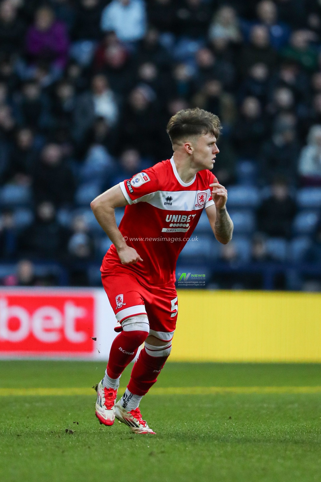 Ben Doak of Middlesbrough running forward during the Sky Bet Championship match Preston North End vs Middlesbrough at Deepdale, Preston, United Kingdom, 25th January 2025

(Photo by Jorge Horsted/News Images)
