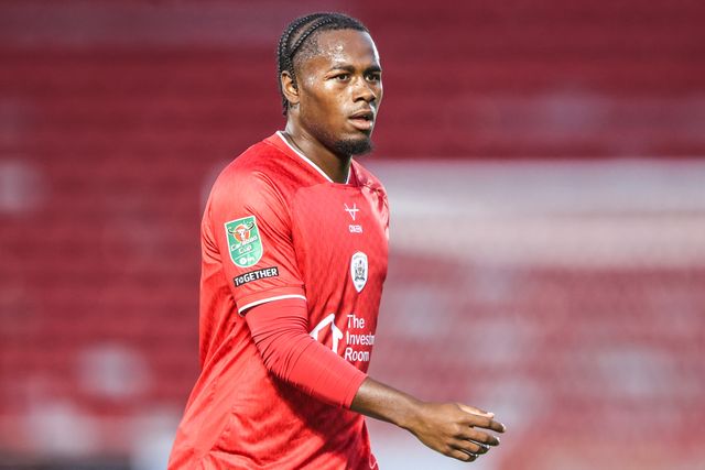Corey O'Keeffe of Barnsley during the Carabao Cup round 2 match Barnsley vs Crewe Alexandra at Oakwell, Barnsley, United Kingdom on 25 August 2026

(Photo by Alfie Cosgrove/News Images)