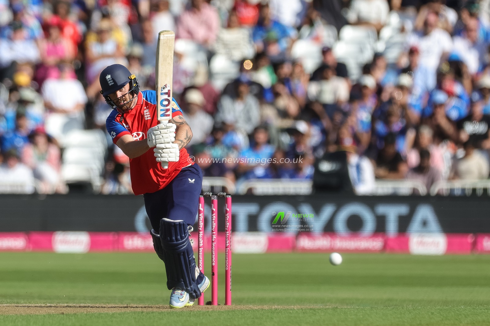 Phil Salt of England hits a four during the Third Vitality T20 International match England vs India at Trent Bridge, Nottingham, United Kingdom on 07 July 2026

(Photo by Mark Cosgrove/News Images)