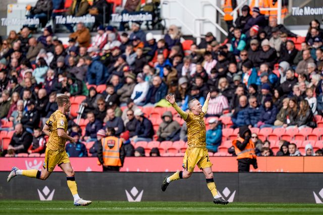 Adam Forshaw of Blackburn Rovers celebrates his goal to make it  0-1 during the Sky Bet Championship match Stoke City vs Blackburn Rovers at Bet365 Stadium, Stoke On Trent, United Kingdom on 11 April 2026

(Photo by Maynard Manyowa/News Images)