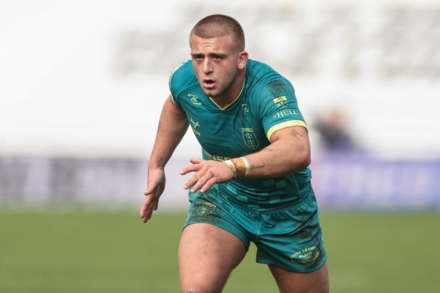 Mikey Lewis of Hull KR in action during the Betfred Super League Round 4 match Huddersfield Giants vs Hull KR at Accu Stadium, Huddersfield, United Kingdom on 08 March 2026

(Photo by Mark Cosgrove/News Images)