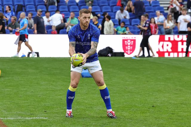 Marc Sneyd of Warrington Wolves in the pre-game warm up during the Betfred Super League Magic Weekend match Leigh Leopards vs Warrington Wolves at Hill Dickinson Stadium, Liverpool, United Kingdom on 04 July 2026

(Photo by Mark Cosgrove/News Images)