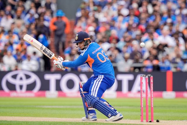 Vaibhav Sooryavanshi of India batting during the Second Vitality T20 International match England vs India at Old Trafford, Manchester, United Kingdom on 04 July 2026

(Photo by Maynard Manyowa/News Images)