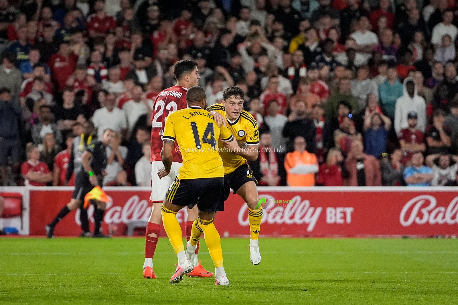 Daniel James of Leeds United celebrates his goal to make it  0-1 during the Carabao Cup round 2 match Nottingham Forest vs Leeds Rhinos at City Ground, Nottingham, United Kingdom on 25 August 2026

(Photo by Maynard Manyowa/News Images)