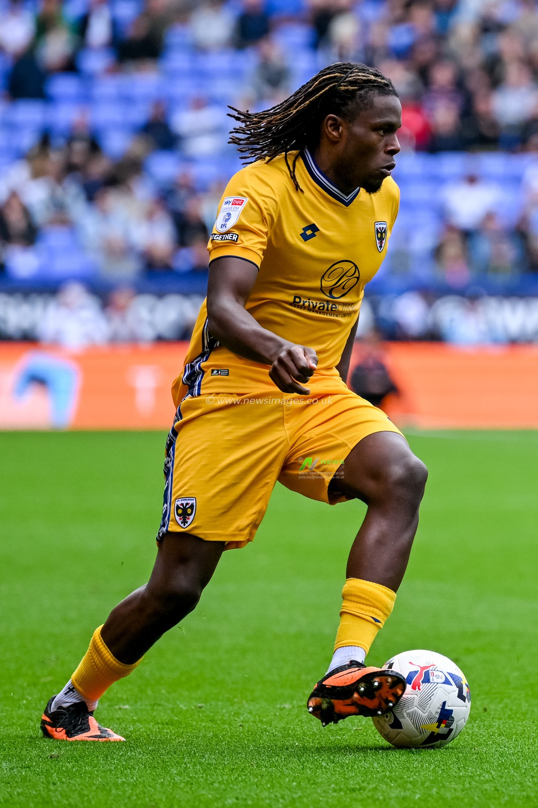 Nathan Asiimwe of AFC Wimbledon during the Sky Bet League 1 match Bolton Wanderers vs AFC Wimbledon at Toughsheet Community Stadium, Bolton, United Kingdom, 6th September 2025

(Photo by Adam Gee/News Images)