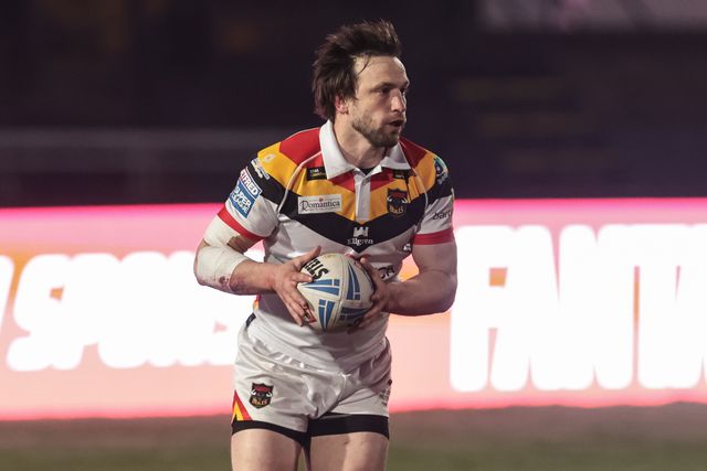 Joe Mellor of Bradford Bulls during the Betfred Super League Round 5 match Bradford Bulls vs Huddersfield Giants at Odsal Stadium, Bradford, United Kingdom on 20 March 2026

(Photo by Mark Cosgrove/News Images)