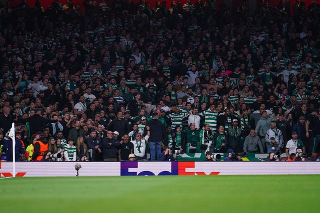 Sporting CP supporters during the UEFA Champions League Quarter Finals match Arsenal vs Sporting CP at Arsenal stadium, London, United Kingdom on 15 April 2026

(Photo by Harvey Murphy/News Images)