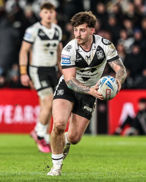 Amir Bourouh of Hull FC in action during the Betfred Super League round 1 match Hull FC vs Bradford Bulls at MKM Stadium, Hull, United Kingdom on 14 February 2026

(Photo by Alfie Cosgrove/News Images)