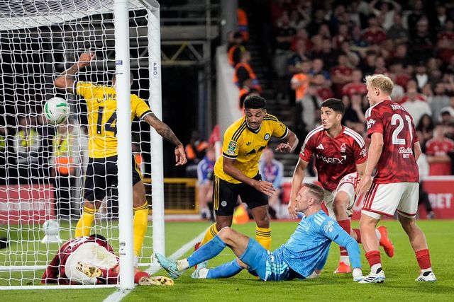 James Justin of Leeds United scores to make it 0-2 during the Carabao Cup round 2 match Nottingham Forest vs Leeds Rhinos at City Ground, Nottingham, United Kingdom on 25 August 2026

(Photo by Maynard Manyowa/News Images)
