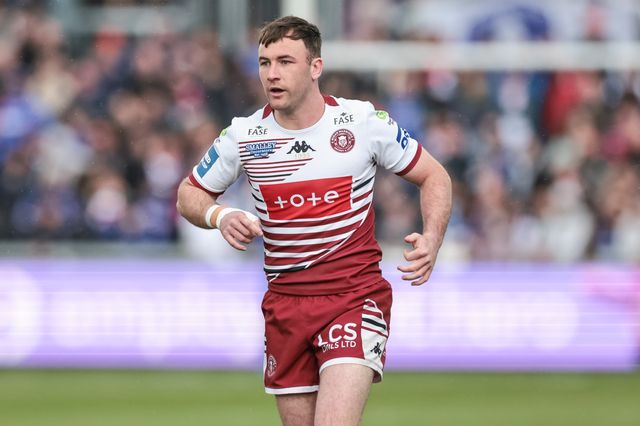 Harry Smith of Wigan Warriors during the Betfred Challenge Cup Quarter Final match Wakefield Trinity vs Wigan Warriors at DIY Kitchens Stadium, Wakefield, United Kingdom on 12 April 2026

(Photo by Mark Cosgrove/News Images)