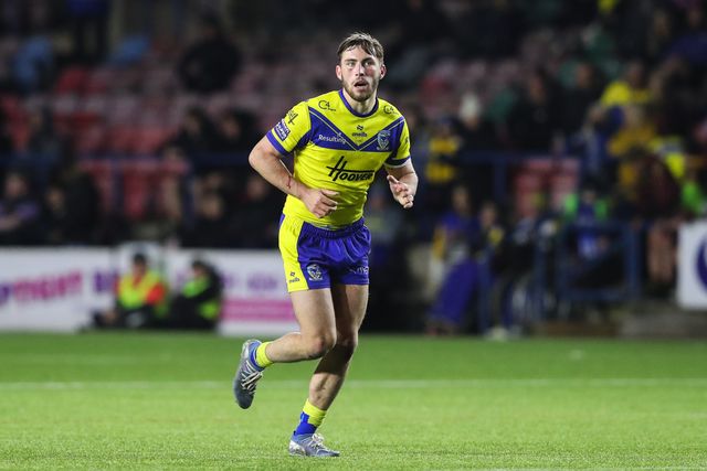 Adam Holroyd of Warrington Wolves during the Betfred Challenge Cup match Widnes Vikings vs Warrington Wolves at DCBL Stadium, Widnes, United Kingdom, 15th March 2025

(Photo by Gareth Evans/News Images)