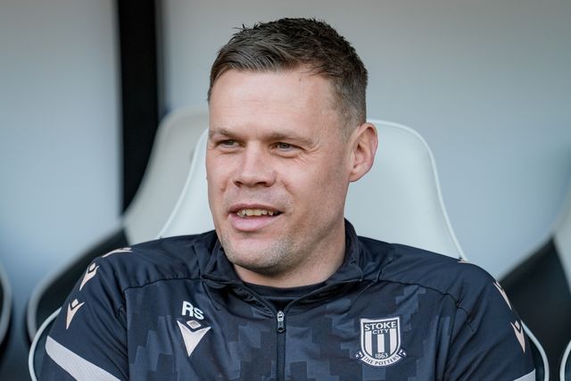 Stoke City first team coach and former captain Ryan Shawcross sits on the bench during the Sky Bet Championship match Derby County vs Stoke City at Pride Park Stadium, Derby, United Kingdom on 06 April 2026

(Photo by Maynard Manyowa/News Images)