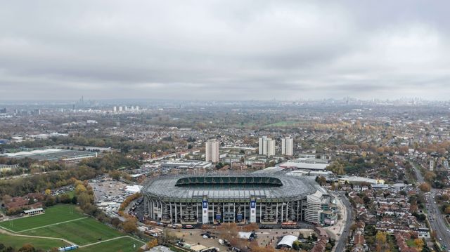 A general aerial view of The Allianz Stadium ahead of the Quilter Nations Series 2025 match England vs Fiji at Allianz Stadium, Twickenham, United Kingdom, 8th November 2025

(Photo by Mark Cosgrove/News Images)

*** GER AUT SUI OUT ***
