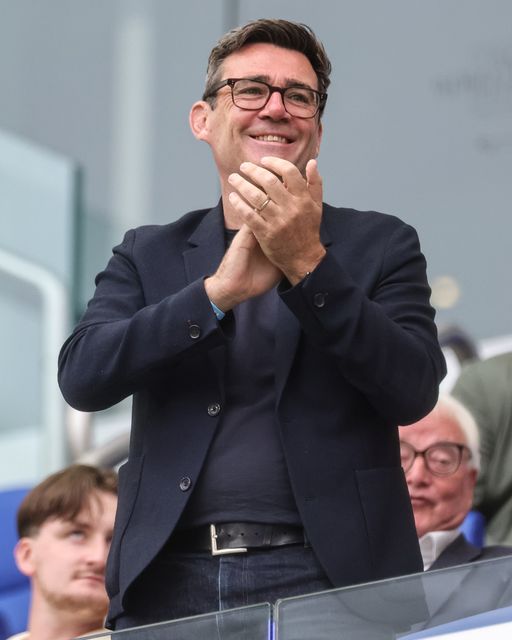 Andrew Burnham Member of Parliament for Makerfield, member of the Labour Party who’s also expected to become the Prime Minister of the United Kingdom on July 20, 2026 and also a fan of Leigh Leopards celebrates the try of  Edwin Ipape of Leigh Leopards during the Betfred Super League Magic Weekend match Leigh Leopards vs Warrington Wolves at Hill Dickinson Stadium, Liverpool, United Kingdom on 04 July 2026

(Photo by Mark Cosgrove/News Images)