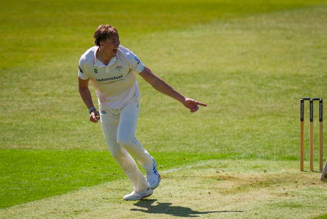 Josh Hull appeals during Leicestershire County Cricket Club vs Nottinghamshire County Cricket Club in Country Cricket Division One Day 1 at Grace Road, Leicester, United Kingdom on 01 May 2026

(Photo by Maynard Manyowa/News Images)