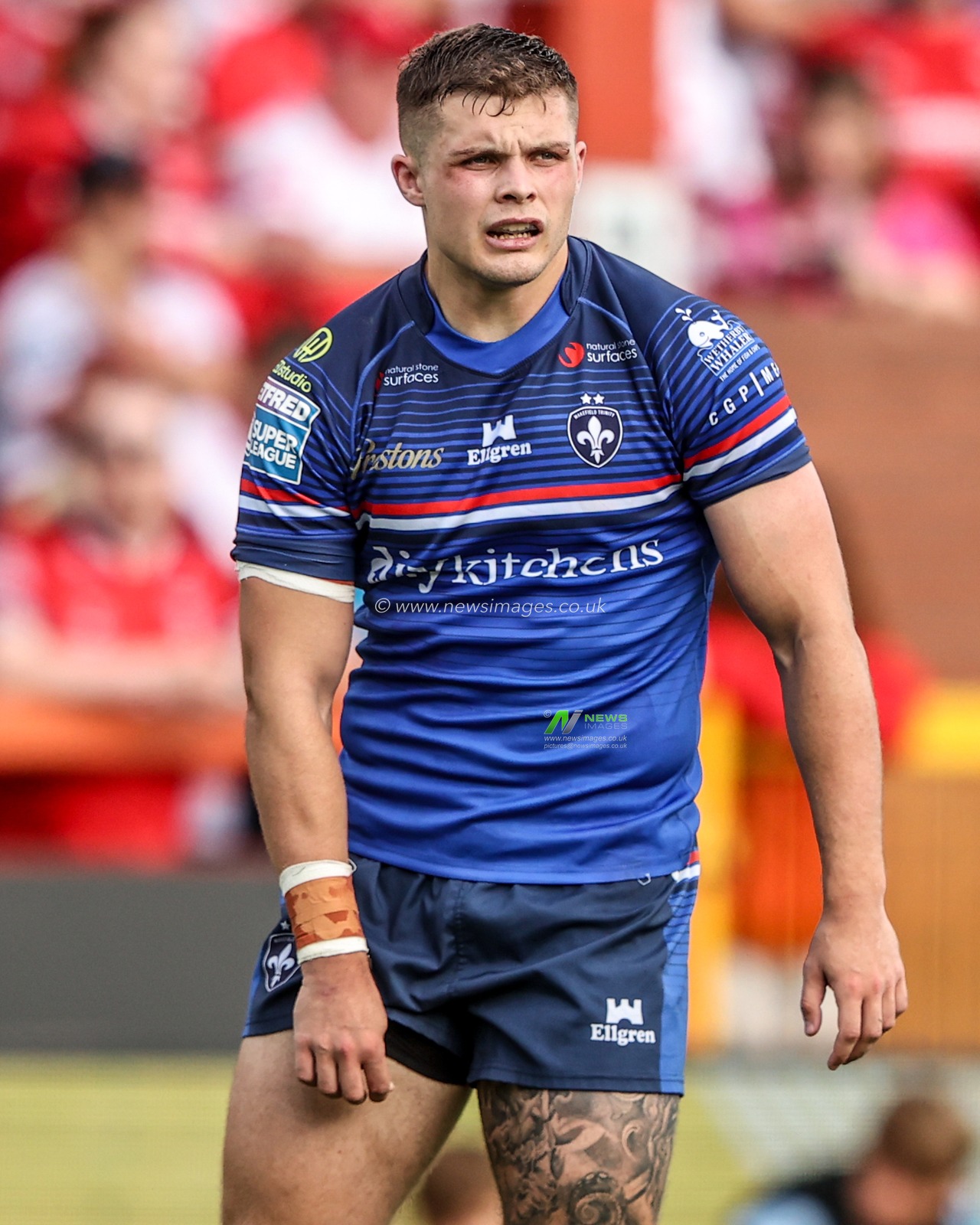 Cameron Scott of Wakefield Trinity during the Betfred Super League round 18 match Hull KR vs Wakefield Trinity at Sewell Group Craven Park, Hull, United Kingdom on 11 July 2026

(Photo by Alfie Cosgrove/News Images)