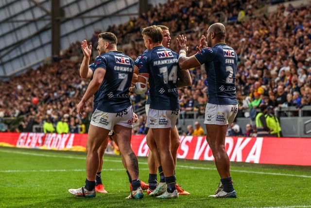 Maika Sivo of Leeds Rhinos celebrates his try during the Betfred Super League round 10 match Leeds Rhinos vs Wakefield Trinity at AMT Headingley Stadium, Leeds, United Kingdom on 01 May 2026

(Photo by Alfie Cosgrove/News Images)