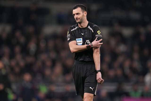 Andrew Madley the referee during the Premier League match Tottenham Hotspur vs Crystal Palace at Tottenham Hotspur Stadium, London, United Kingdom on 05 March 2026

(Photo by Harvey Murphy/News Images)